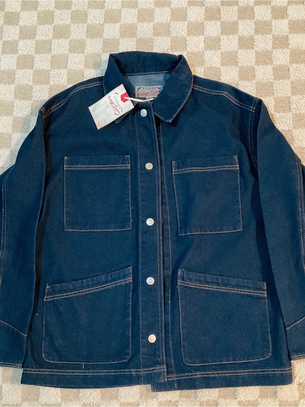 26 International Dark Blue Denim Workwear Jacket